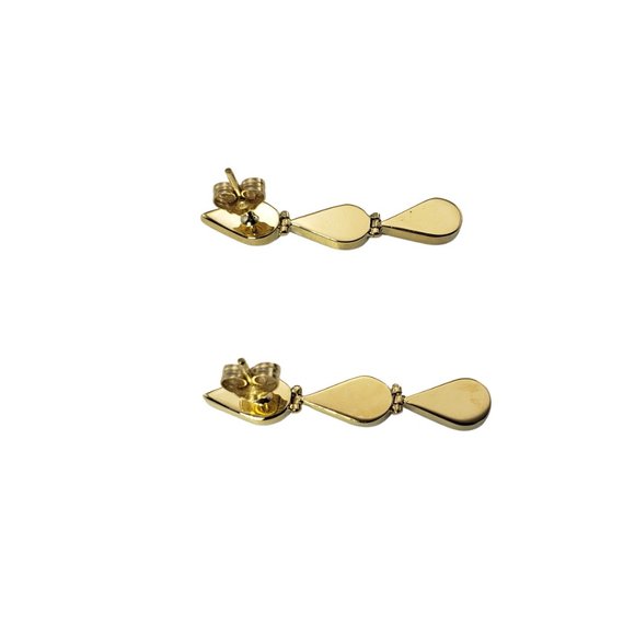 Vintage 14 Karat Yellow Gold and Lapis Lazuli Dangle Earrings #12362 - Picture 4 of 6